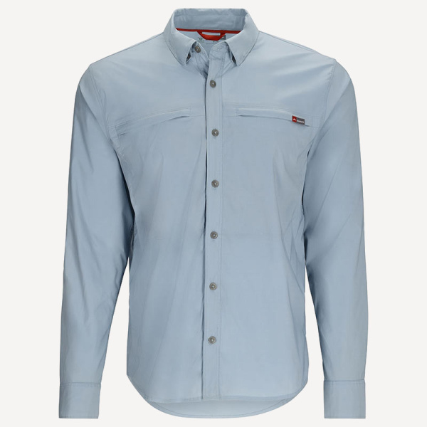 Рубашка Simms BugStopper LS Shirt (Мужской; L (42-44); Steel Blue Plaid)